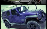 purple jeep with window tint