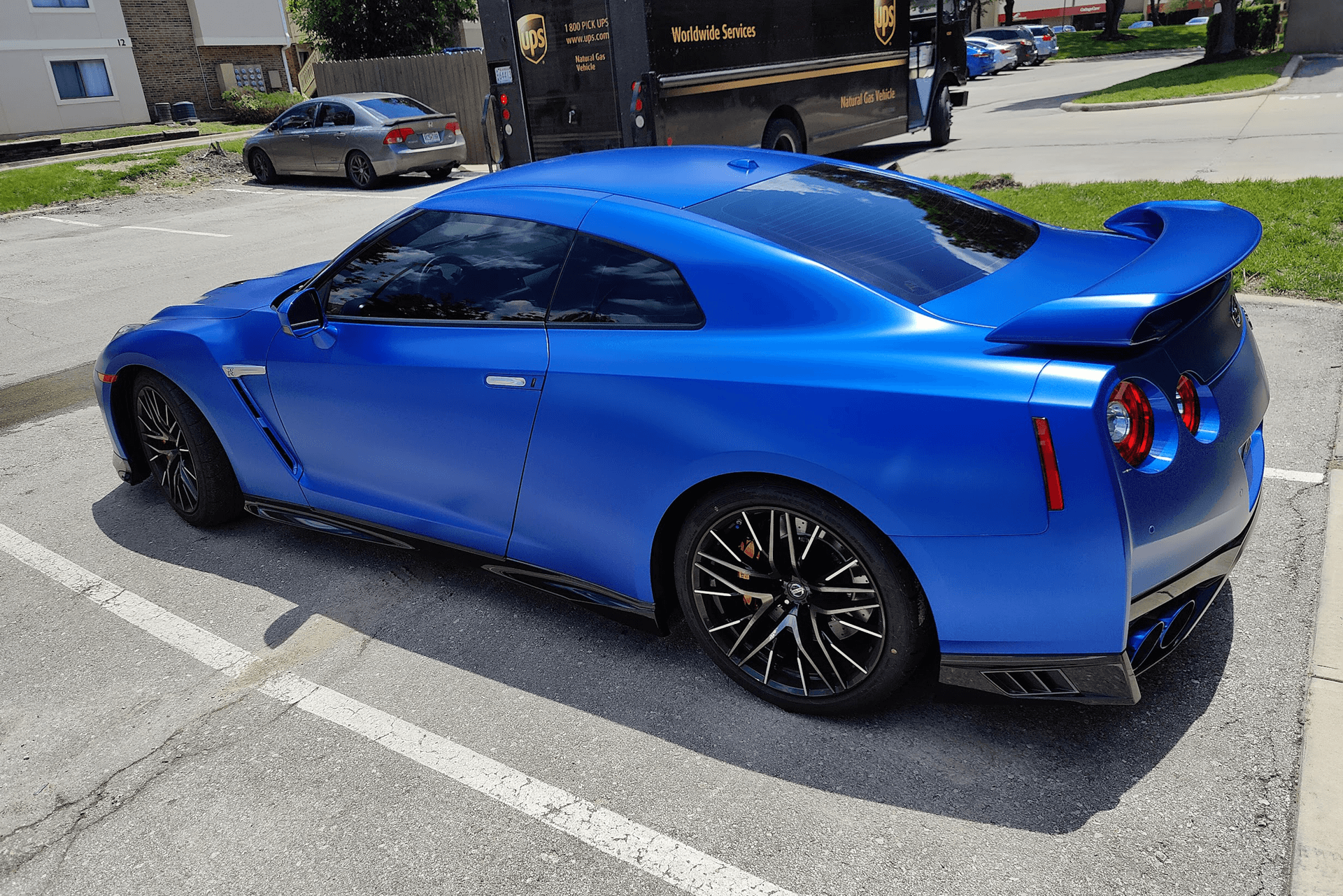 mustang stealth ppf blue satin wrap